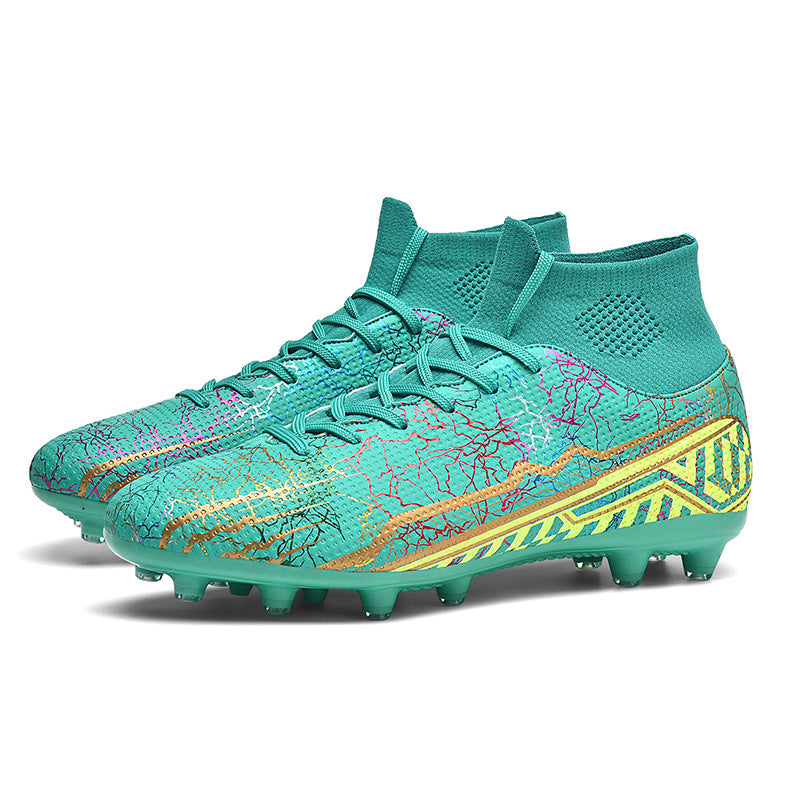 Youth High-Top Turf Soccer Cleats — Kids Spike Shoes
