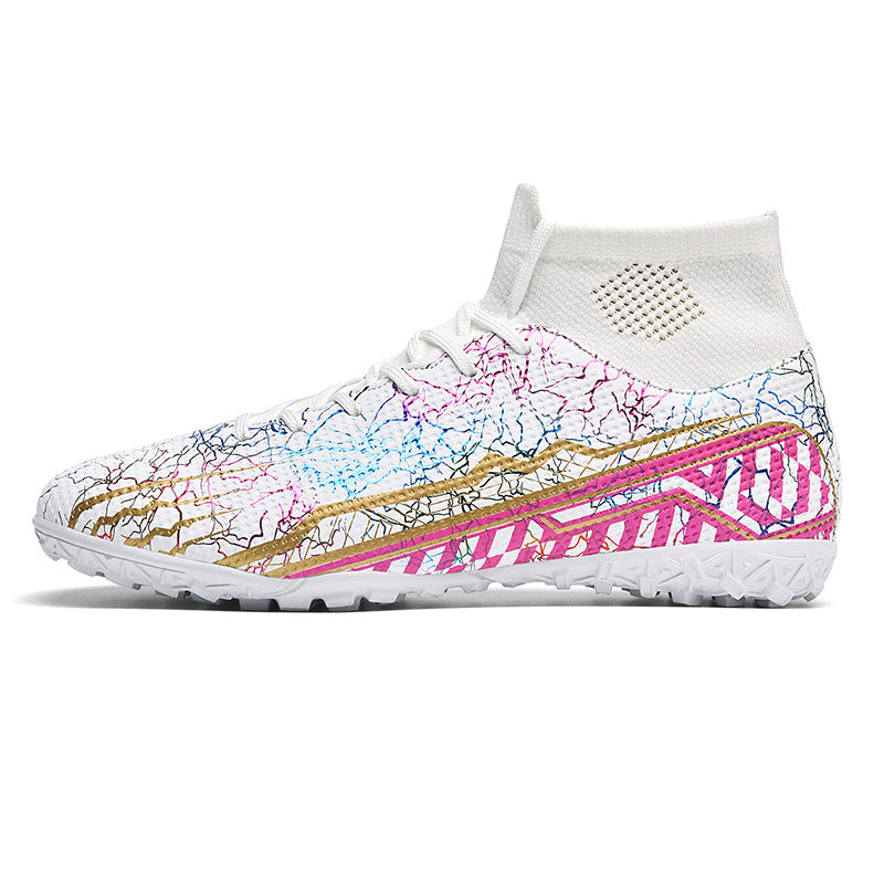 Youth High-Top Turf Soccer Cleats — Kids Spike Shoes