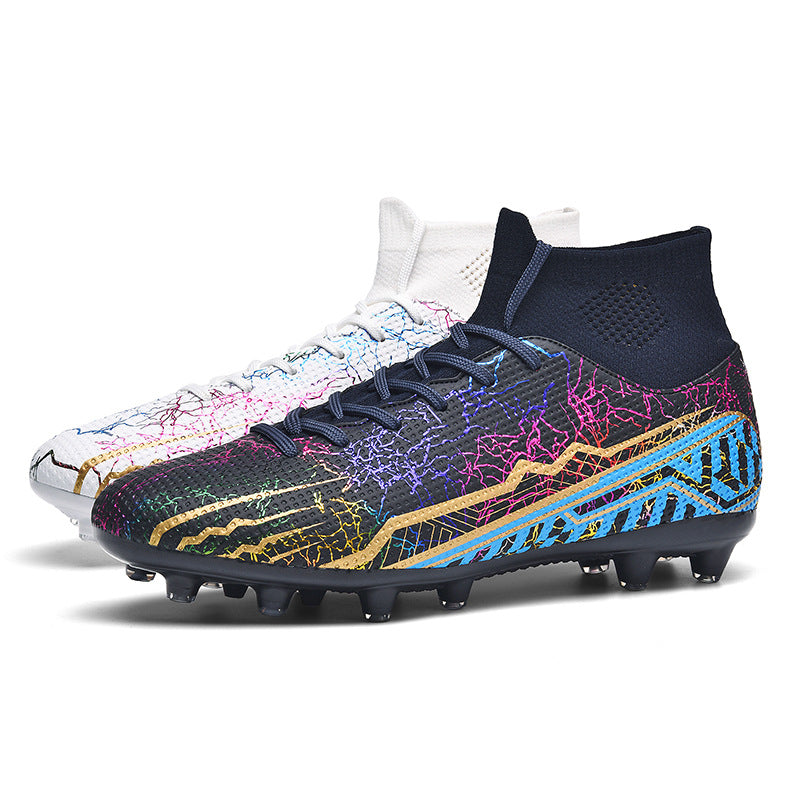 Youth High-Top Turf Soccer Cleats — Kids Spike Shoes