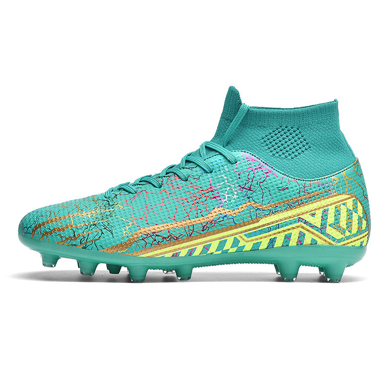 Youth High-Top Turf Soccer Cleats — Kids Spike Shoes