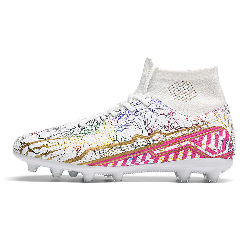 Youth High-Top Turf Soccer Cleats — Kids Spike Shoes