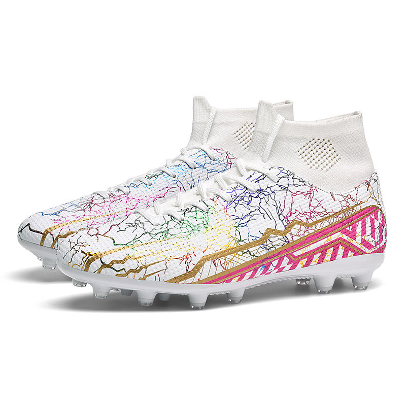 Youth High-Top Turf Soccer Cleats — Kids Spike Shoes