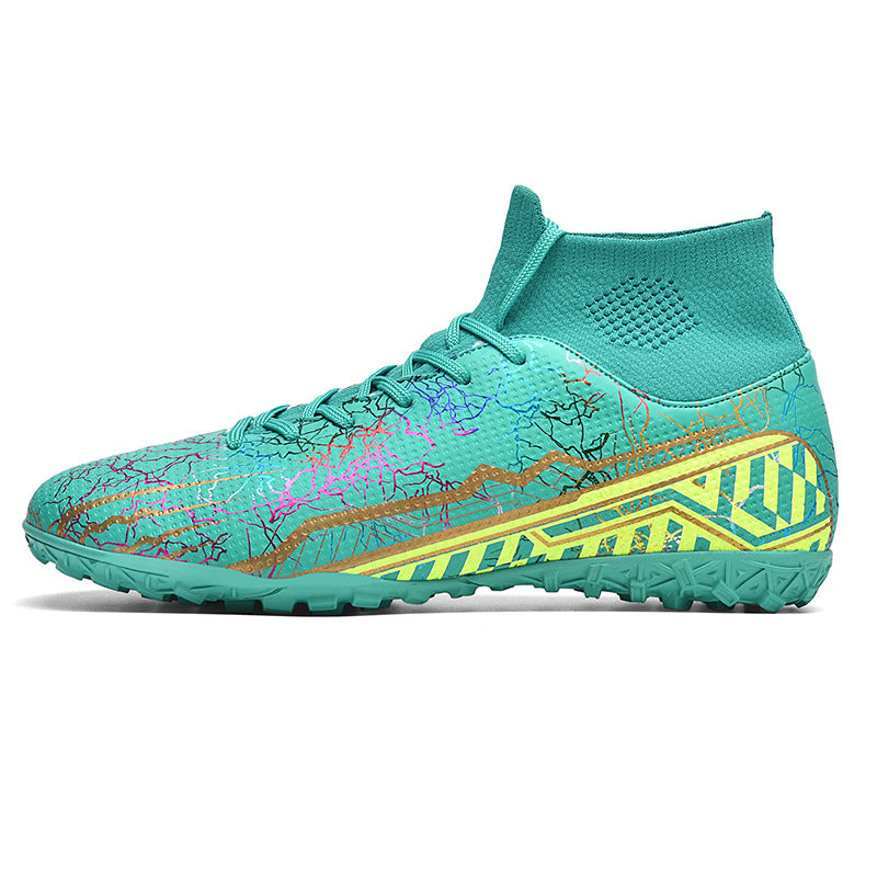 Youth High-Top Turf Soccer Cleats — Kids Spike Shoes