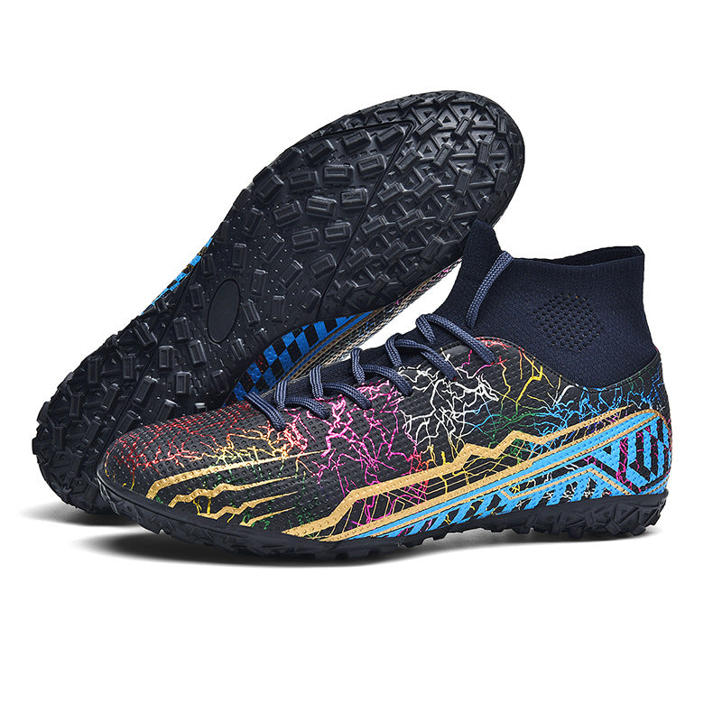 Youth High-Top Turf Soccer Cleats — Kids Spike Shoes