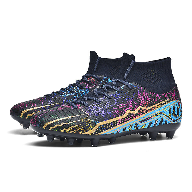 Youth High-Top Turf Soccer Cleats — Kids Spike Shoes